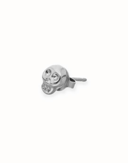 Skull single stud earring