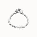 Small beads bracelet with interlocking carabiner