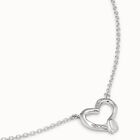 Cadena ba&ntilde;ada en plata de ley con colgante de coraz&oacute;n