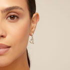 Nailed heart drop earrings