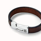 Leather bracelet with clasp