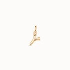 Charm ba&ntilde;ado en oro de 18k de letra Y mediana