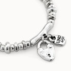 Beaded stretch bracelet with charms