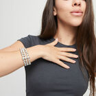 Three strand beaded leather bracelet