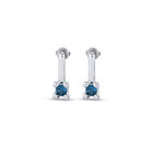 Drop earrings with blue cubic zirconia