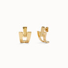 Triple-Curve Stud Earrings