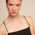 Drop earrings with white cubic zirconia