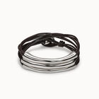 Multi strand leather bracelet