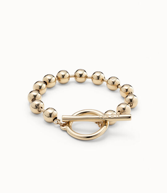 18K gold-plated bracelet with big beads