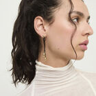 Long leather earrings with drops