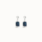 Earrings with blue crystals