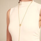 Long adjustable chain necklace with two hearts