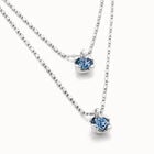 Long pendant chain necklace with crystals