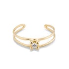 Bangle bracelet with central crystal