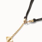 Long leather necklace pendant with manta ray
