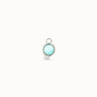 Charm a piercing placcato argento Sterling a forma di cerchio e cristallo