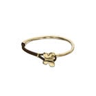 Brown leather bracelet with butterfly ornament