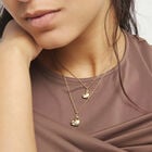 Multi strand chain necklace with two hearts