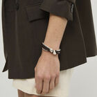 Leather bracelet with two drops