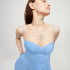 Long pendant chain necklace with central eye