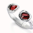 Bangle bracelet with two red crystals