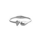 Bangle bracelet with rounded shapes