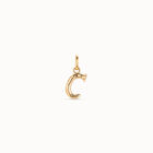 Charm lettre C moyenne plaqu&eacute; or 18 carats