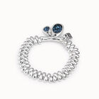Pulsera ba&ntilde;ada en plata de ley y cristal .