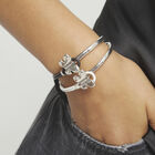 Brown leather bracelet with butterfly ornament
