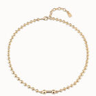 Short beaded chain charm necklace