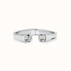 Cuff bracelet with white crystal