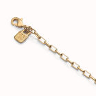 Cha&icirc;ne longue &agrave; maillons plaqu&eacute;e or 18 carats.