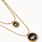 Multi strand long chain pendant necklace