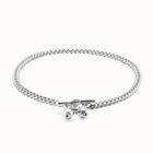 Collana placcata argento Sterling con chiusura ad anello