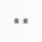 Sterling silver-plated earrings with crystal