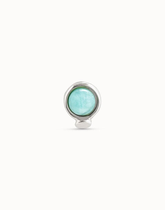 Single Stud Earring With Blue Crystal