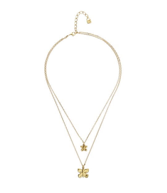 Double necklace with butterflies