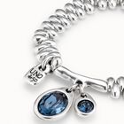Pulsera ba&ntilde;ada en plata de ley y cristal .