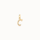 Charm lettre C moyenne plaqu&eacute; or 18 carats