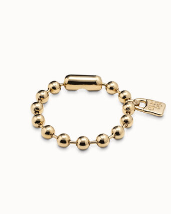 Pulsera de bolas bañada en oro de 18k