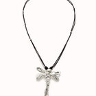 Long pendant necklace with a dragonfly