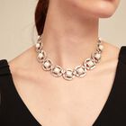 Collana corta placcata argento con perle