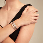 Triple curved handcrafted bangle bracelet