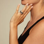 Ring with 3 grey crystals