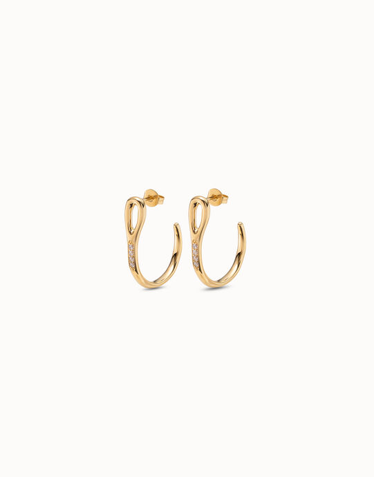 EarRing Silver Needle, Golden, large