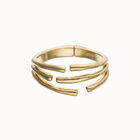 Bangle bracelet with multiple intertwined organic shapes