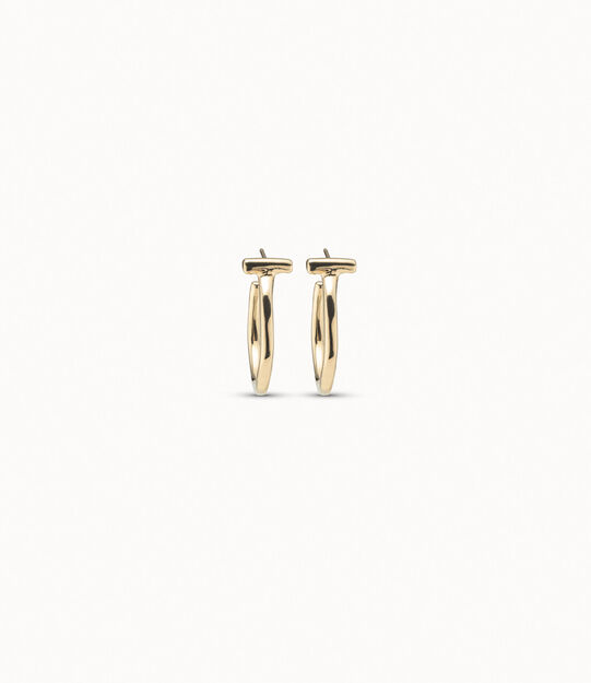 Pendientes redondos bañados en oro de 18k