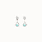 Drop earrings with turquoise murano glass