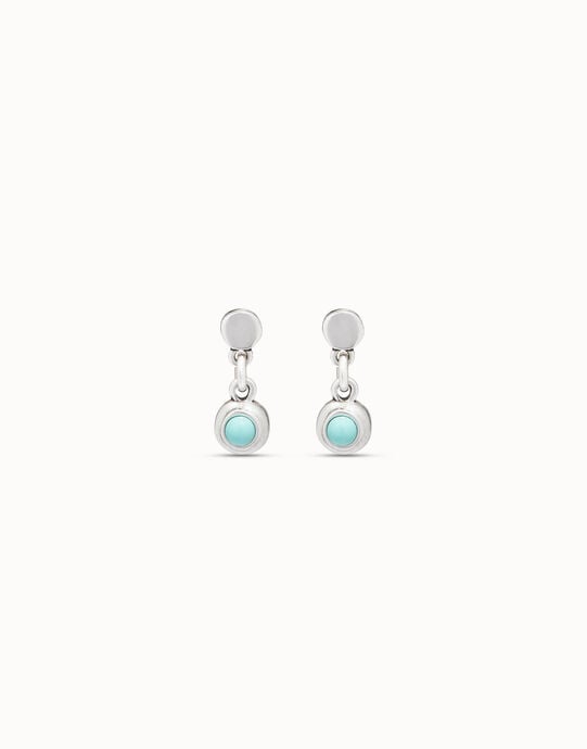 Drop earrings with turquoise murano glass
