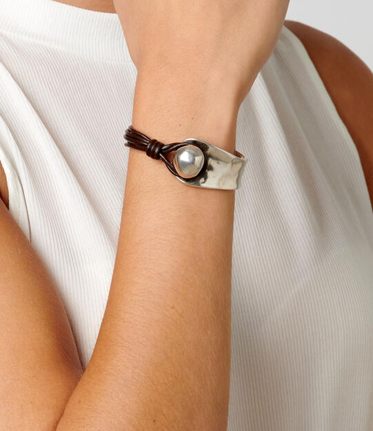 Bangle bracelet, Silver, large